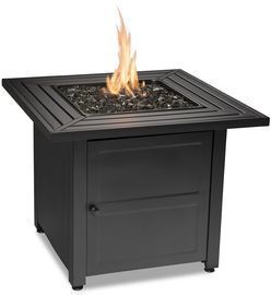 Endless Summer LP Gas Outdoor Fire Table with Steel Slat Mantel