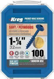 Kreg 1 1/4 Blue-Kote WR Pocket Screws 100-Pack