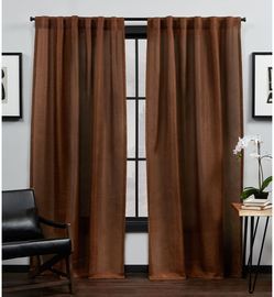 MoDRN Industrial Basketweave Curtain Pair