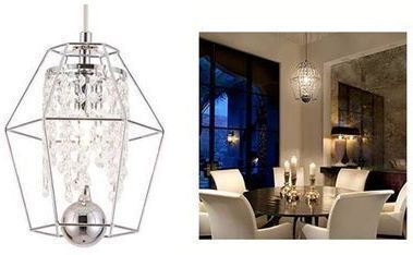 Mini Metal & Crystal Pendant Light