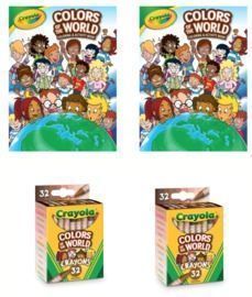 Crayola Colors of the World Coloring Book & Crayons x 2