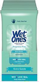 Wet Ones Sensitive Skin Hand Wipes, 20 Count (Pack Of 10)