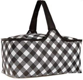 Black Gingham Picnic Tote