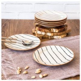 Sabin Striped Salad Plates - Set of 6