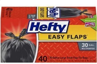 Hefty Easy Flaps Multipurpose Large Trash Bags - 40ct