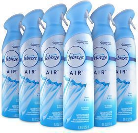 Febreze 6pk Air Freshener and Odor Spray, Linen & Sky Scent, 8.8 Oz