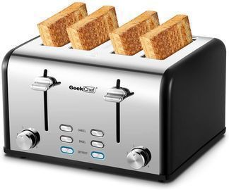 Geek Chef 4-Slice Extra Wide Slot Toaster