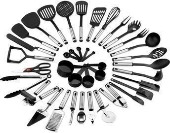 39pc Stainless Steel and Nylon Cooking Utensil Set