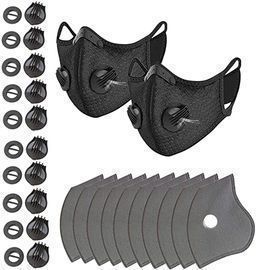 2 Mesh Respirators w/ 10 Filters & Valves