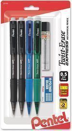 4-Pack Pentel Twist Erase .5mm Mechanical Pencil w/ Eraser + Refill Lead