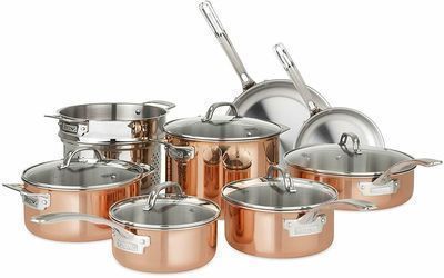 Viking Culinary 13pc Copper Stainless Steel Cookware Set
