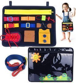 Sensory Toys Montessori Basic Skills Activity Board