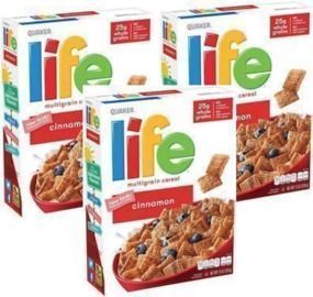 3 Pack - Life Breakfast Cereal, Cinnamon, 13oz Boxes