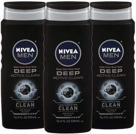 Nivea Men Deep Active Clean Body Wash 6-Pack