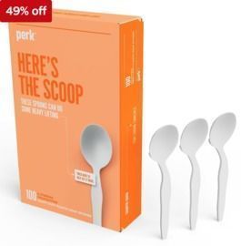 Perk Plastic Soup Spoon, Heavy-Weight, 100/Pack