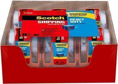 Scotch Tape Heavy Duty Shipping Packaging Tape 6-pk
