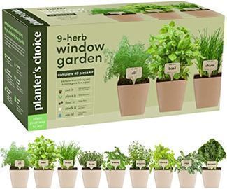 9 Herb Window Garden Growing Kit