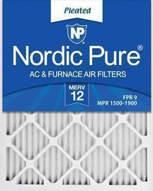 Nordic Pure 6pk 16x20x1 MERV 12 Pleated AC Furnace Air Filters