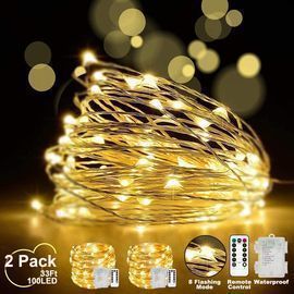 LED Fairy String Lights - 2 Set 100 LED 33ft