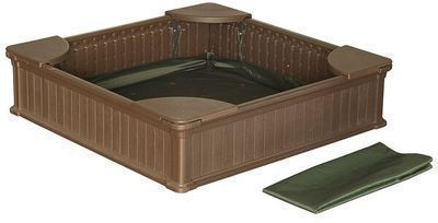 Home 4 ft. Square Sandbox with Cover