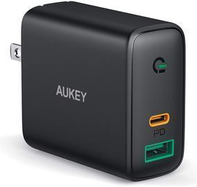 Aukey PA-D1 Dual Port USB C / USB A Wall Charger