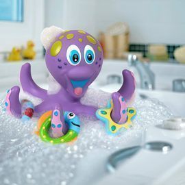 Nuby Floating Purple Octopus Interactive Bath Toy