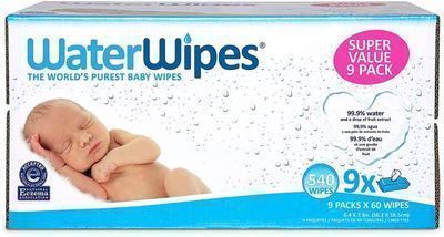 WaterWipes Unscented Baby Wipes 540-Pack
