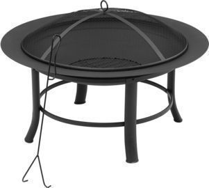 Mainstays 28 Fire Pit with PVC Cover and Spark Guard