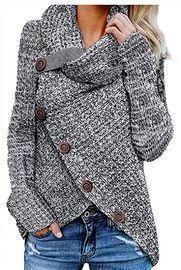 LANREMON Women's Chunky Knit Sweater