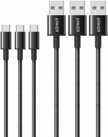 Anker 3-Pack 6ft Premium Nylon USB-C to USB-A Fast Charging Cables
