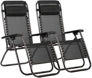 Set of 2 Zero Gravity Chair Patio Lounge Recliners