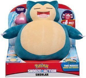 Pokemon Snooze Action Snorlax Plush
