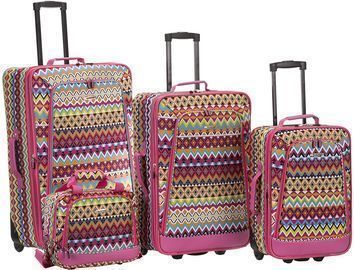Rockland Escape 4-Pc. Softside Upright Luggage Set