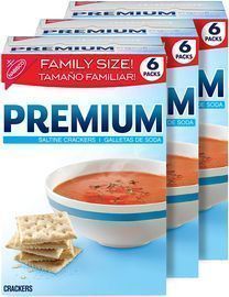 3 Boxes of Premium Saltine Crackers, Family Size