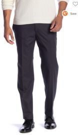 Savile Row Co. Men's New Heathrow Modern Fit Bi-Stretch Pants