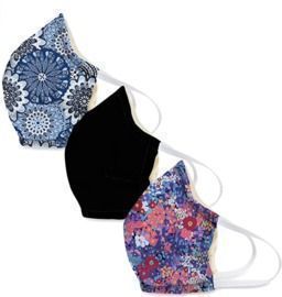 Vera Bradley 3-Pack Double-Layer Cotton Face Mask with Filter Pocket