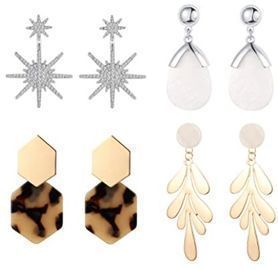 Drop Dangle Earrings - 4pk
