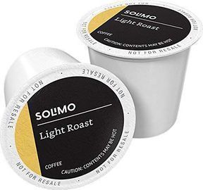Amazon Brand Solimo Light Roast Coffee 100-Ct.