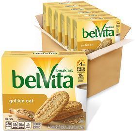 6 Boxes of belVita Golden Oat Breakfast Biscuits (5 Packs per box)