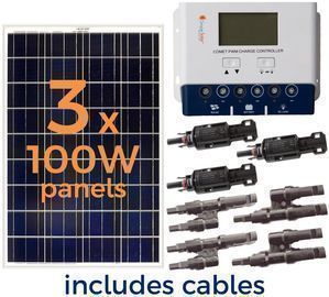 Grape Solar 300W Off-Grid Solar Panel Kit