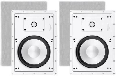 Monoprice Architectural In-Wall Speakers 8in 2-way (Pair)