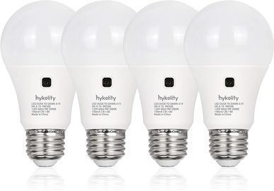 4 Pack of Dusk to Dawn A19 LED Light Bulbs (3000K, 800LM)