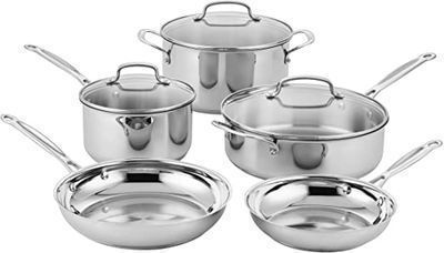 Cuisinart Classic Stainless Steel Cookware Set, 8pc