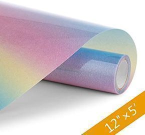 Rainbow Glitter Heat Transfer Vinyl, 5'x12