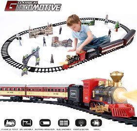 SNAEN Train Sets w/ Steam Locomotive Engine, Cargo Car and Tracks