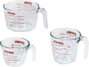 Pyrex Glass Measuring Cup Set, 3pc