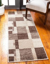 2' x 6' Unique Loom Light Brown Runner Rug