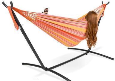 2-Person Brazilian-Style Double Hammock - Sunset Color