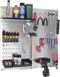 Wall Control Galvanized Steel Pegboard Tool Organizer Kit