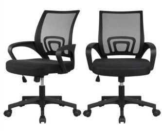 2 x Mesh Office Chair with Armrest